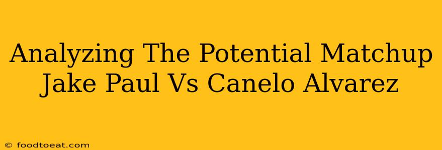 Analyzing The Potential Matchup Jake Paul Vs Canelo Alvarez