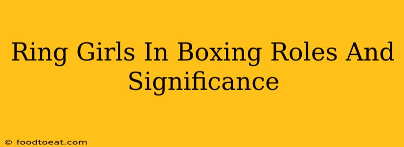 Ring Girls In Boxing Roles And Significance